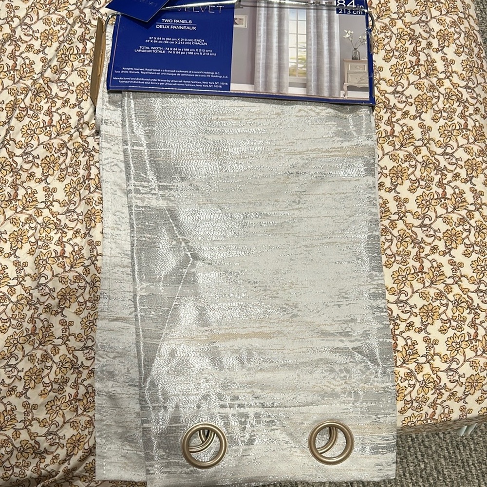 Silver Velvet Curtains by Royal Velvet